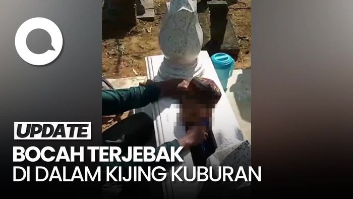 Heboh Bocah di Pamekasan Terjebak di Dalam Kijing Kuburan