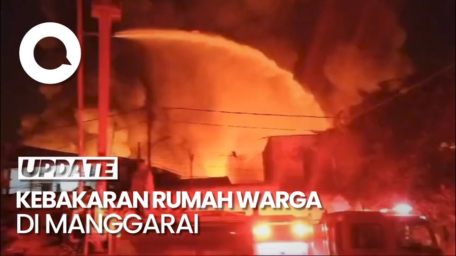Penampakan Kebakaran Besar di Manggarai, 34 Mobil Damkar Dikerahkan