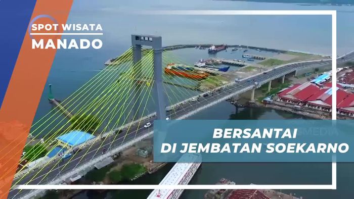 Bersantai Sejenak di Jembatan Soekarno yang Populer di Kota Manado