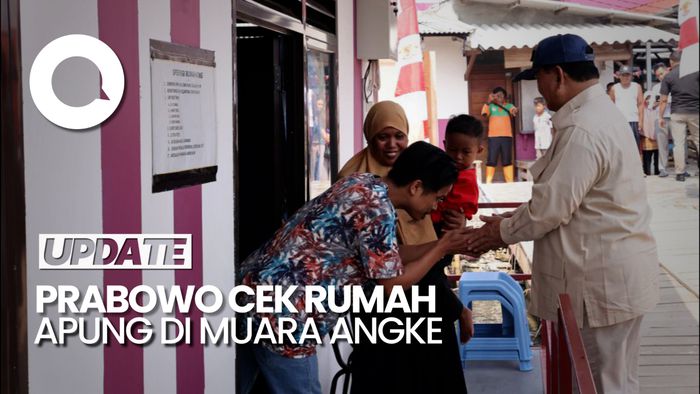 Pakai Speedboat, Prabowo Cek Langsung Rumah Apung di Muara Angke