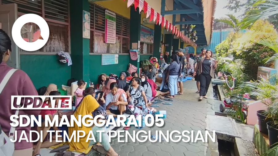 Penampakan SD di Manggarai Jadi Tempat Pengungsian Korban Kebakaran