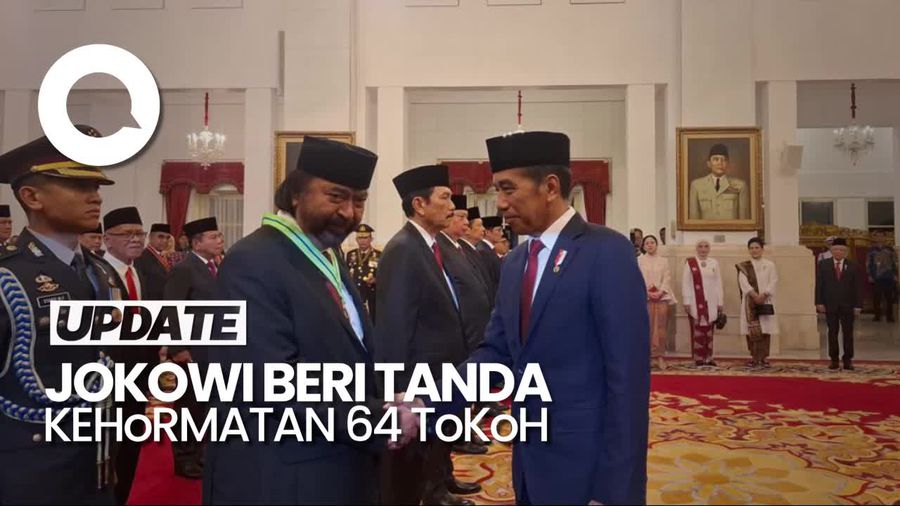 Momen Jokowi Beri Gelar Tanda Kehormatan ke Surya Paloh-Sejumlah Menteri