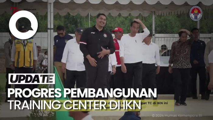 Momen Jokowi Tinjau Training Center PSSI di IKN