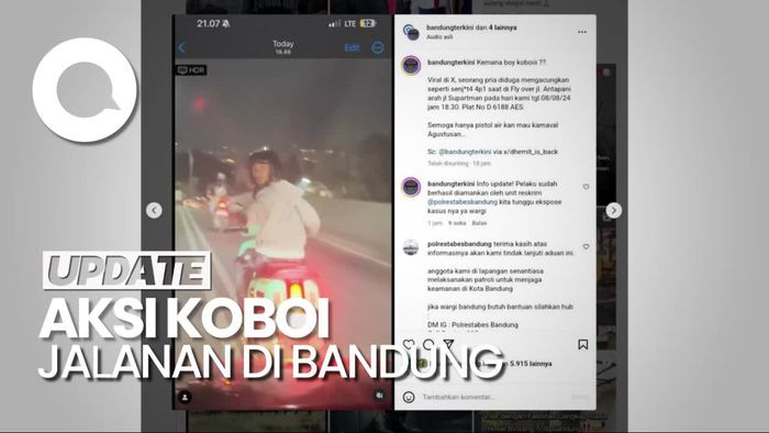 Koboi Bandung yang Todong Pistol ke Pemobil Ditangkap