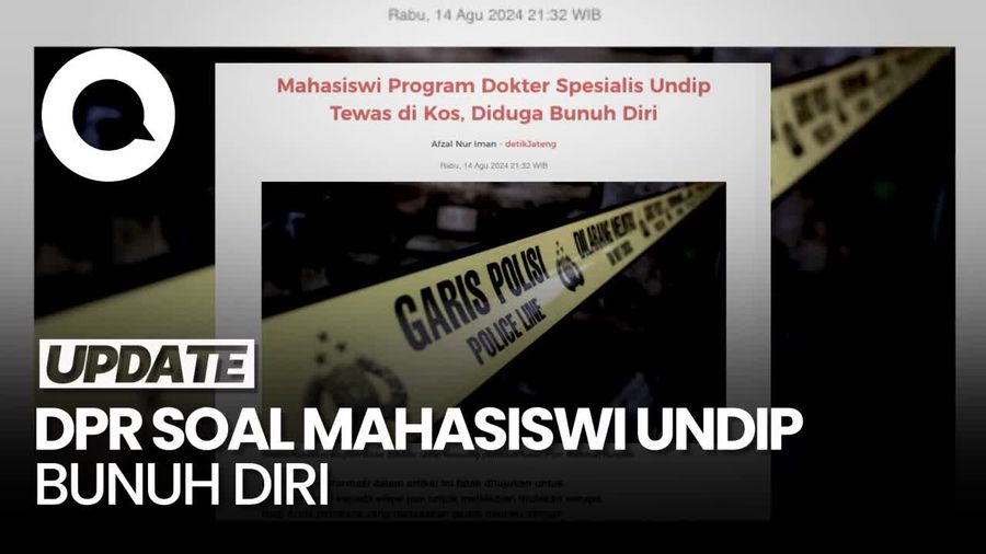 Mahasiswi PPDS Undip Bunuh Diri, DPR Dorong Investigasi Menyeluruh