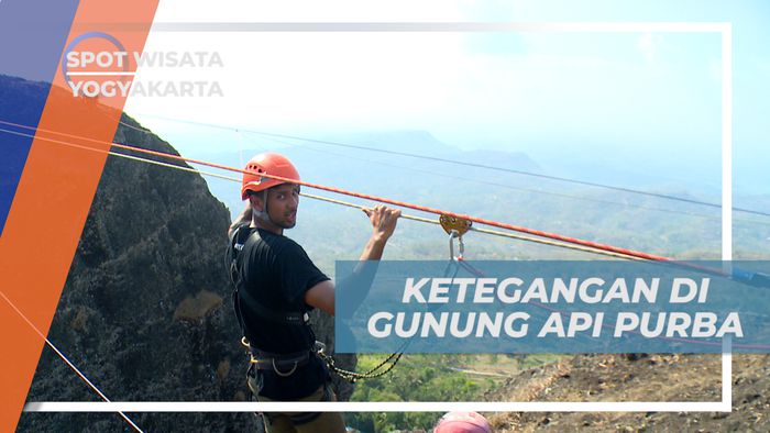 Menguji Nyali, Sensasi Seru Clift Swing di Gunung Api Purba, Yogyakarta