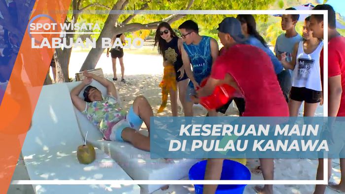 Menikmati Keseruan Bermain Bareng Happy Crew di Pulau Kanawa, Labuan Bajo