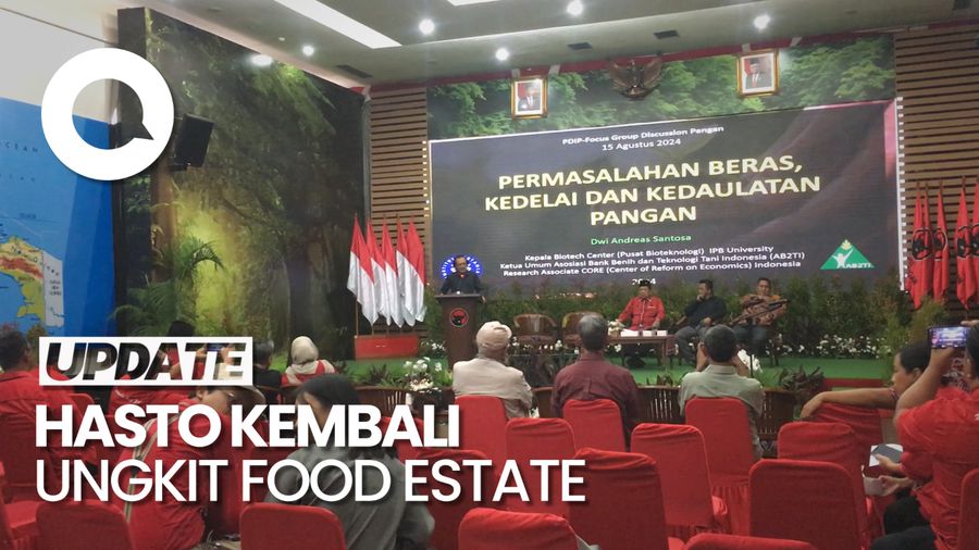 PDIP Gelar Diskusi Kedaulatan Pangan, Hasto Ungkit Food Estate