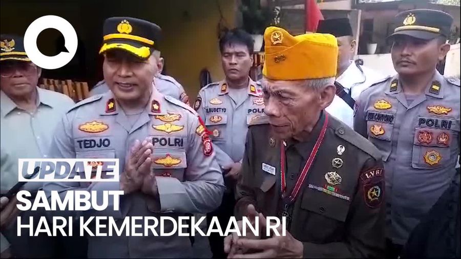 Sambut Hari Kemerdekaan RI, Polisi Kunjungi Pejuang Veteran di Jaksel