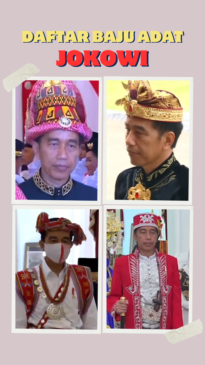 Potret Jokowi Berbaju Adat di HUT RI