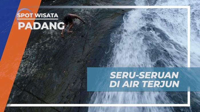 Menikmati Keseruan Meluncur dari Batu Landai di Air Terjun Bayang Sani, Padang