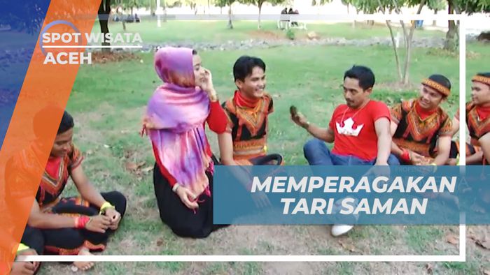 Menikmati Keseruan Mencoba Tarian Adat Saman, Aceh
