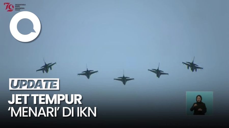 Atraksi Jet Tempur F-16 Meriahkan Langit IKN di HUT ke-79 RI