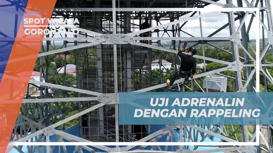 Menguji Keberanian Dengan Rappeling di Menara Keagungan Limboto Gorontalo