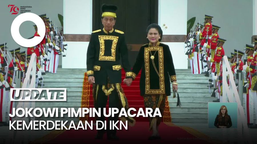 Kenakan Baju Adat Kutai, Jokowi Pimpin Upacara HUT RI di Istana Negara IKN