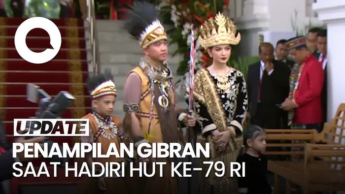 Gibran Kenakan Baju Adat Papua dalam Upacara di Istana Merdeka