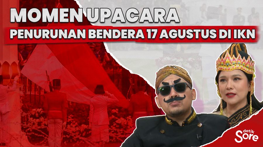 Upacara Penurunan Bendera Merah Putih Di IKN