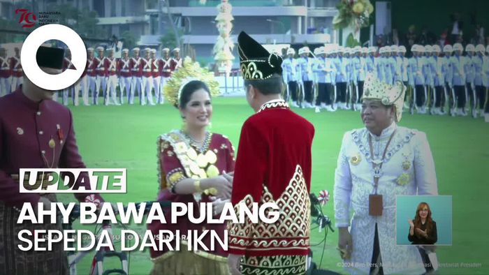 AHY-Annisa Menang Busana Adat Terbaik di Istana Negara IKN, Bawa Pulang Sepeda