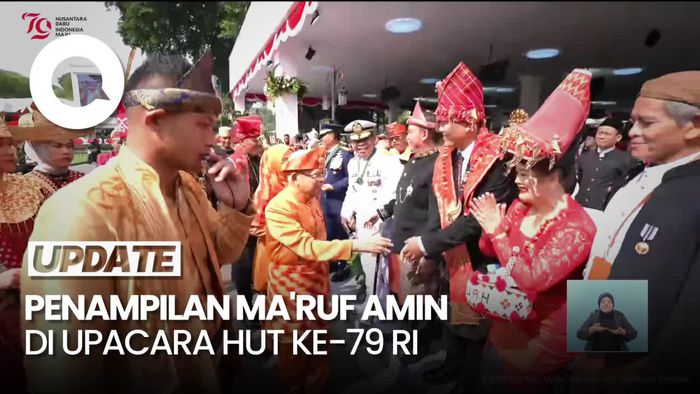 Maruf Amin Kenakan Baju Adat Pontianak di Upacara HUT RI di Jakarta