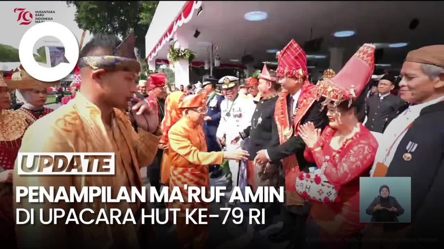 Maruf Amin Kenakan Baju Adat Pontianak di Upacara HUT RI di Jakarta