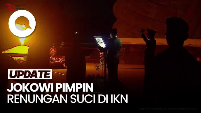 Momen Jokowi Pimpin Apel Kehormatan & Renungan Suci di IKN