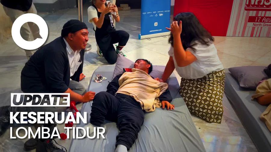 Momen Warga Gelar Lomba Tidur untuk Merayakan HUT ke-79 RI
