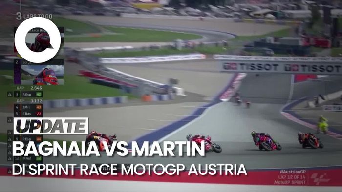 Bagnaia-Martin Saling Salip di Sprint Race MotoGP Austria, Marquez Crash
