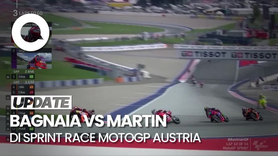 Bagnaia-Martin Saling Salip di Sprint Race MotoGP Austria, Marquez Crash