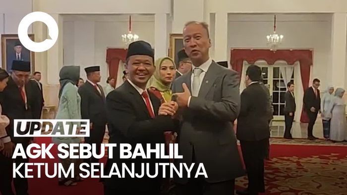 Momen AGK Salami-Tunjuk Bahlil Seusai Reshuffle: Ketum Selanjutnya