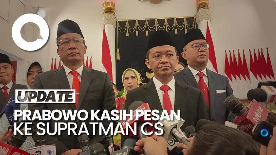 Pesan Prabowo ke Supratman, Rosan & Angga yang Dilantik Jadi Menteri-Wamen