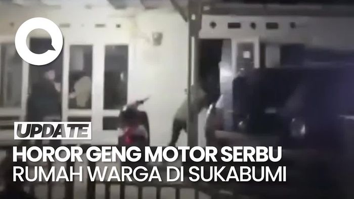 Geng Motor Bersenjata Bikin Onar Rusak Rumah Warga di Sukabumi