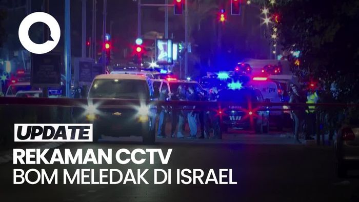 Terekam CCTV! Detik-detik Bom Bunuh Diri Meledak di Israel