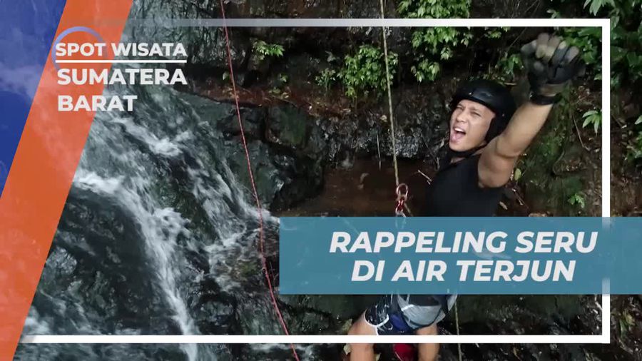 Rappeling Menantang di Air Terjun Sarasah Murai Sumatera Barat