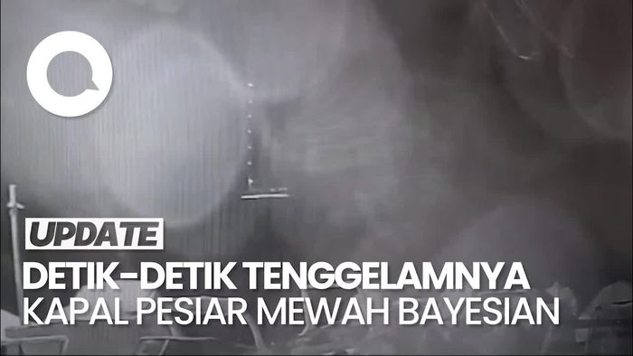 Rekaman CCTV Detik-detik Tenggelamnya Kapal Bayesian