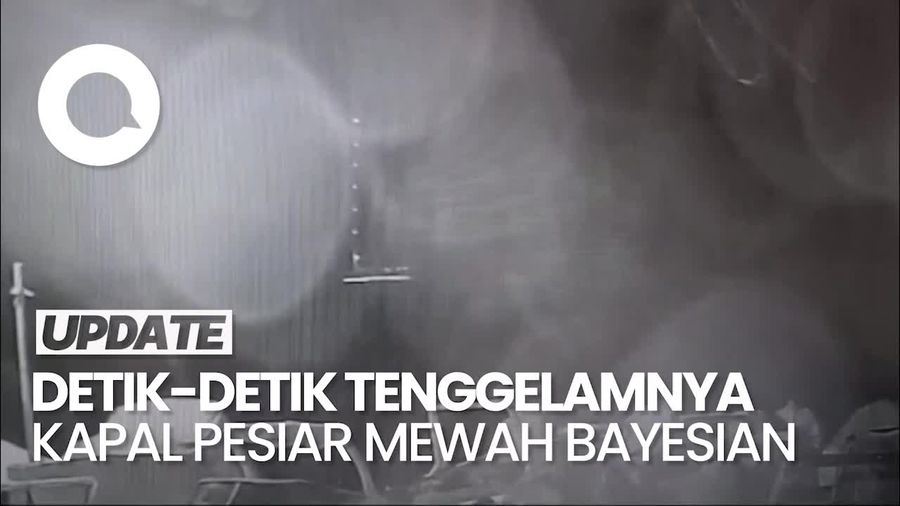 Rekaman CCTV Detik-detik Tenggelamnya Kapal Bayesian