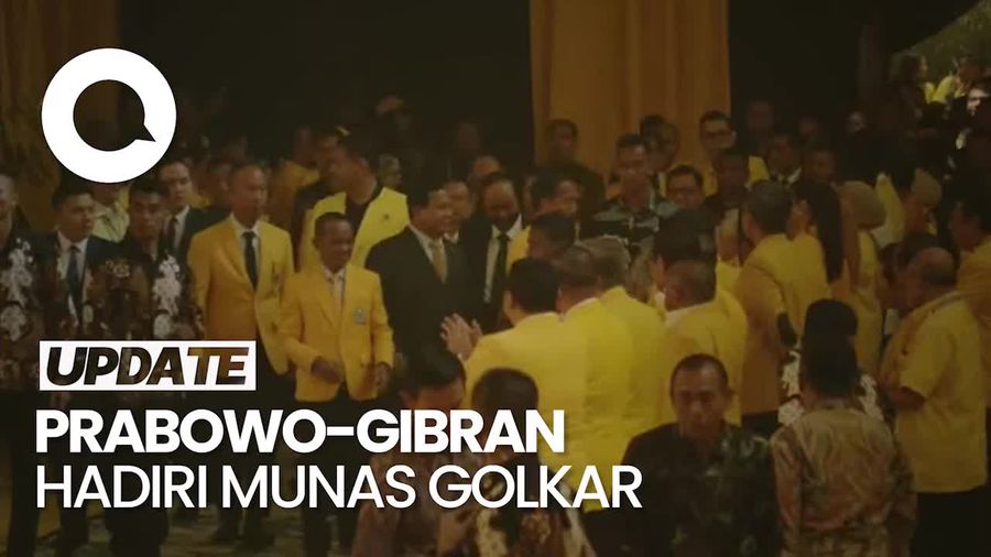 Momen Prabowo-Gibran Hadiri Penutupan Munas Golkar 