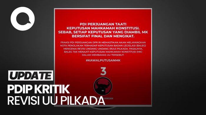 Kritik PDIP soal Revisi UU Pilkada hingga Layangkan Nota Penolakan