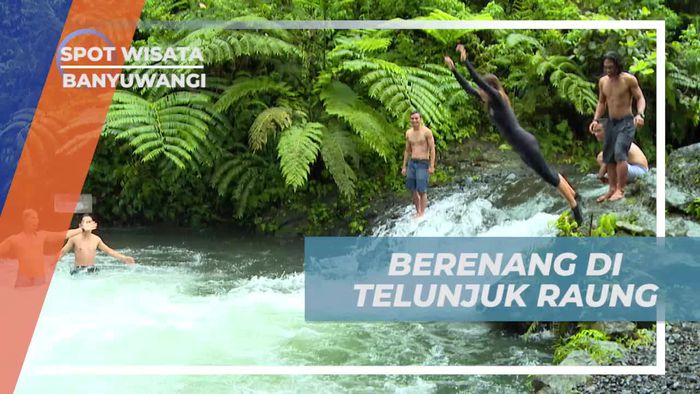 Berenang Bersama Warga Lokal di Air Terjun Telunjuk Raung Banyuwangi