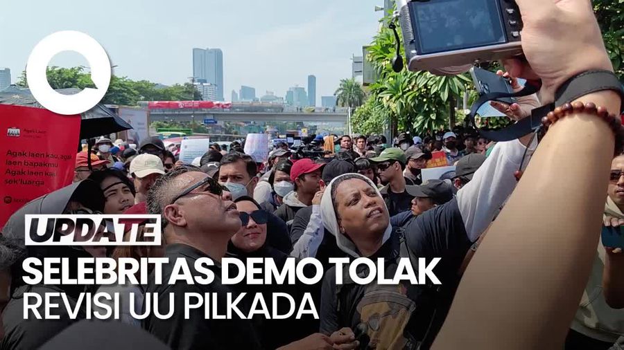 Momen Arie Kriting hingga Bintang Emon Ikut Demo Tolak Revisi UU Pilkada