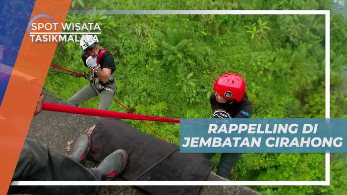 Rappelling Jembatan Cirahong, Kombinasi Petualangan dan Menikmati Sejarah Tasikmalaya