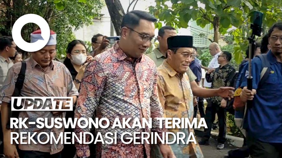 RK-Suswono Hadiri Pengumuman Cagub-Cawagub Gerindra