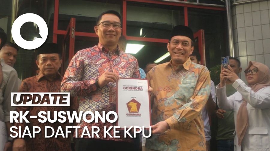 Ridwan Kamil-Suswono Akan Daftar ke KPU DKI Jakarta 28 Agustus