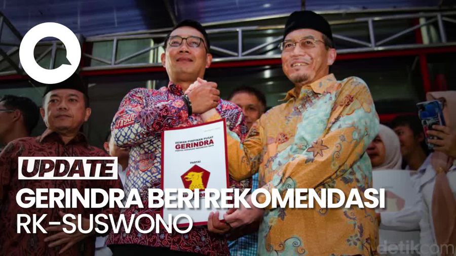 Gerindra Resmi Beri Rekomendasi ke RK-Suswono di Pilgub Jakarta