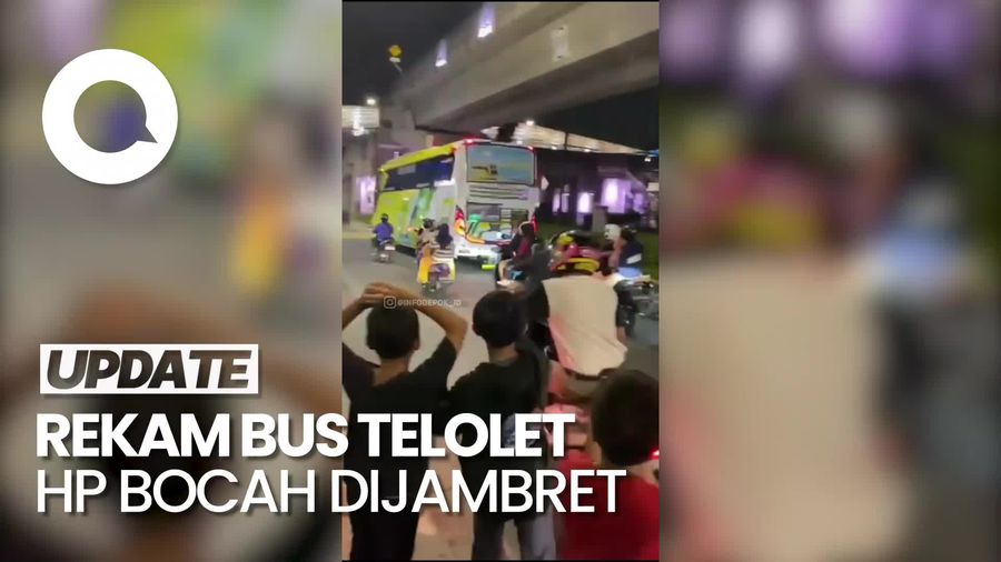 Detik-detik HP Bocah Dijambret saat Rekam Bus Telolet