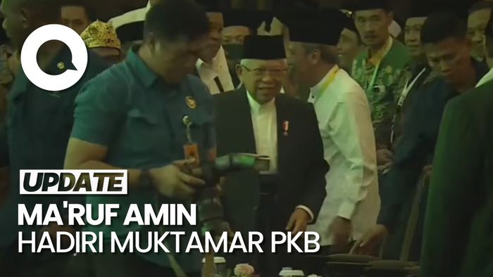 Momen Wapres Maruf Hadiri Muktamar PKB di Nusa Dua Bali