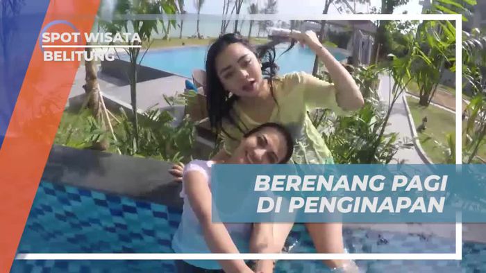Berenang Seru di Kolam Penginapan Belitung