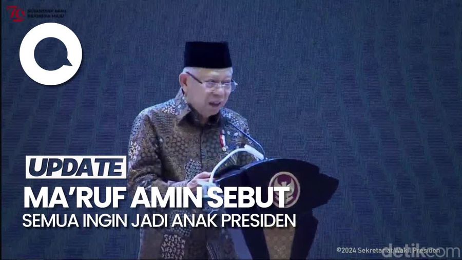 Di Muktamar PKB Maruf Amin Kembali Sebut Semua Ingin Jadi Anak Presiden