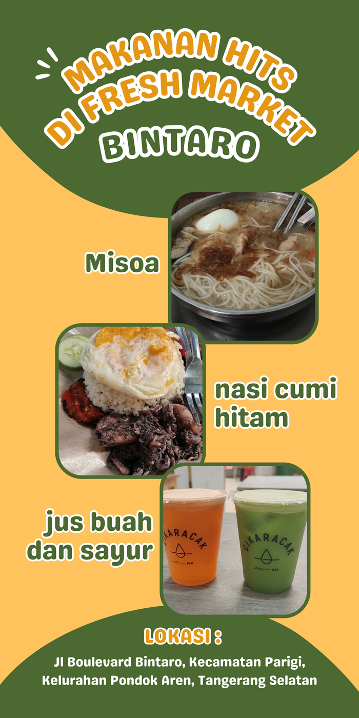 3 Rekomendasi Makanan di Fresh Market Bintaro