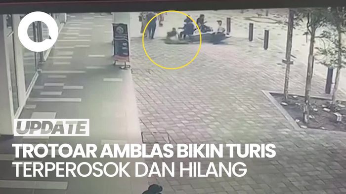 Detik-detik Trotoar Amblas di Malaysia, Turis India Terperosok dan Hilang