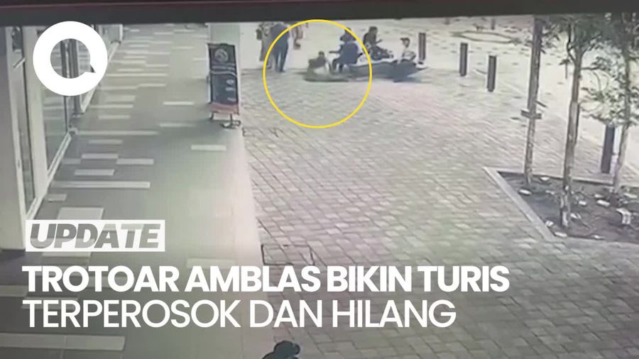 Detik-detik Trotoar Amblas di Malaysia, Turis India Terperosok dan Hilang